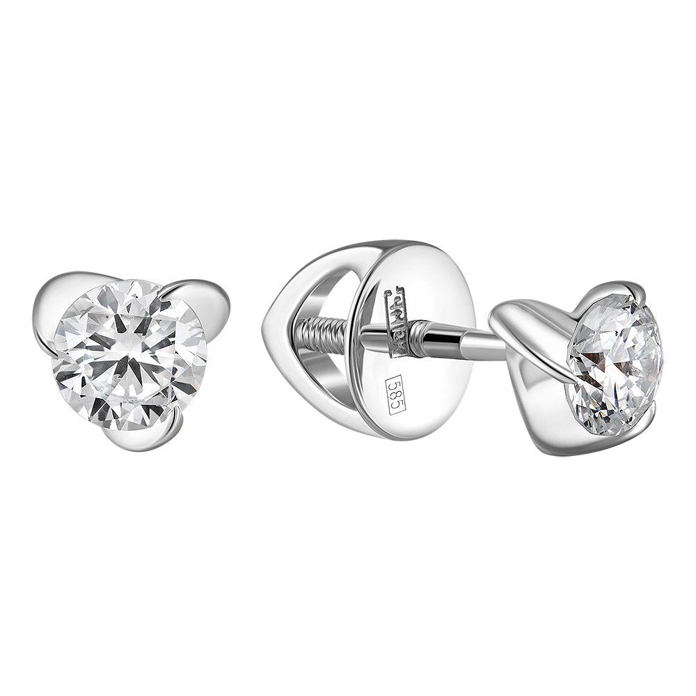 

Серьги пусеты из белого золота IQ Diamonds 801-Е5W-RD46FGVSSI-IG, бриллиант искусственный, 801-Е5W-RD46FGVSSI-IG