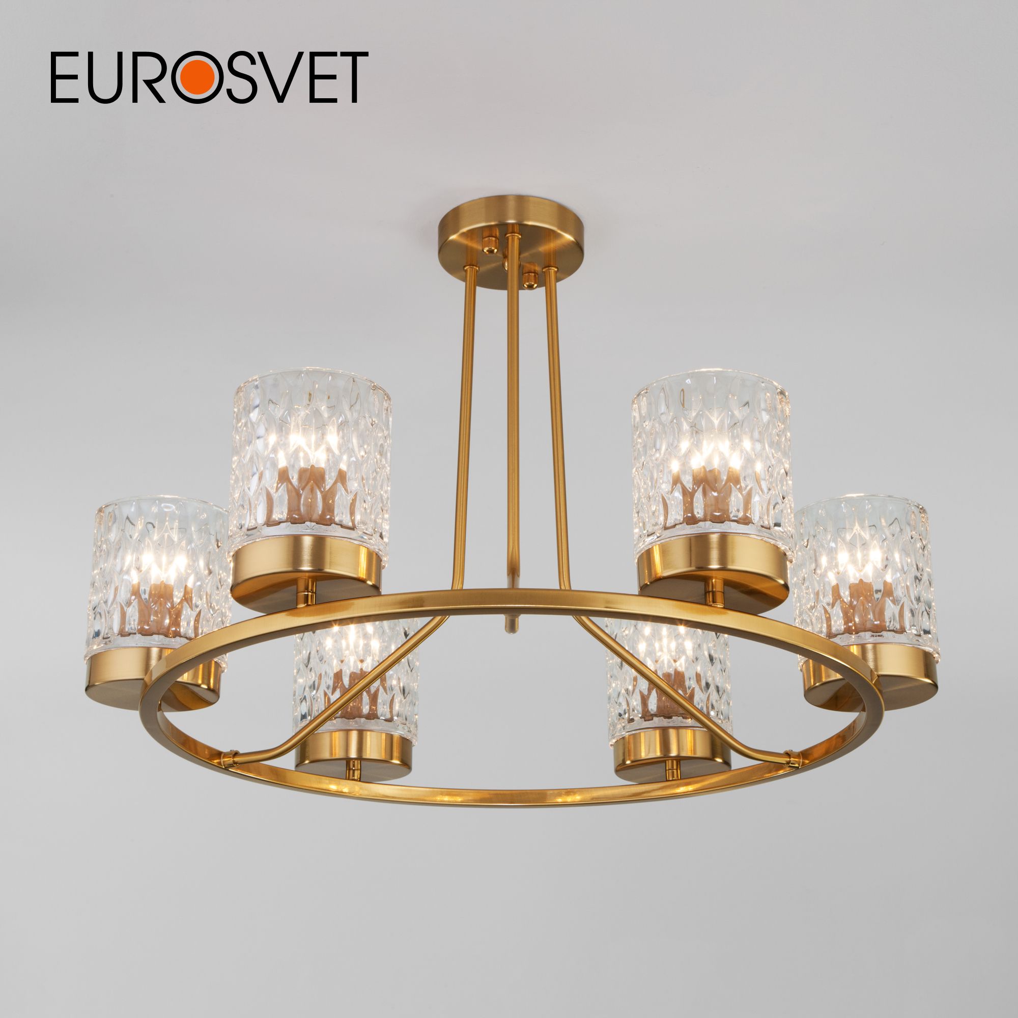 

Потолочная люстра со стеклянными плафонами Eurosvet 60127/6, Calle