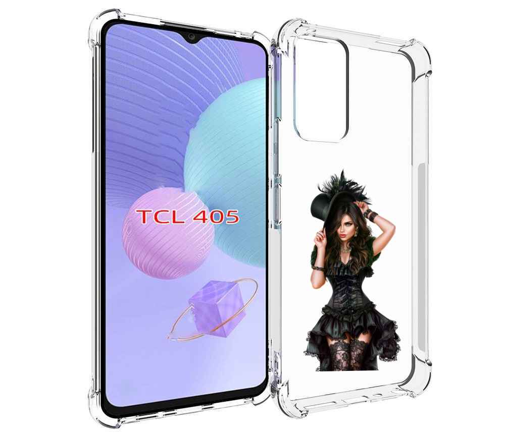 

Чехол MyPads стройная-девушка-в-черном-платье для TCL 405, Tocco