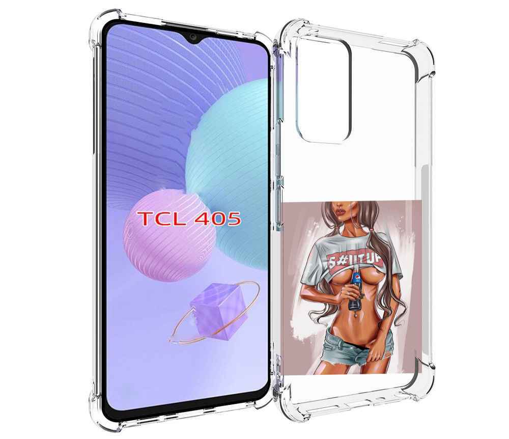 

Чехол MyPads стройная-девушка-с-пепси женский для TCL 405, Tocco