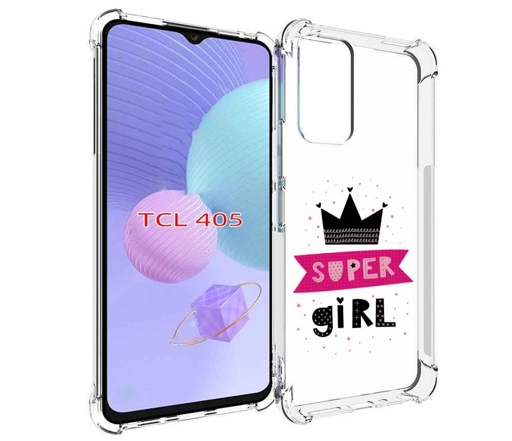 

Чехол MyPads супер-девчонка женский для TCL 405, Tocco