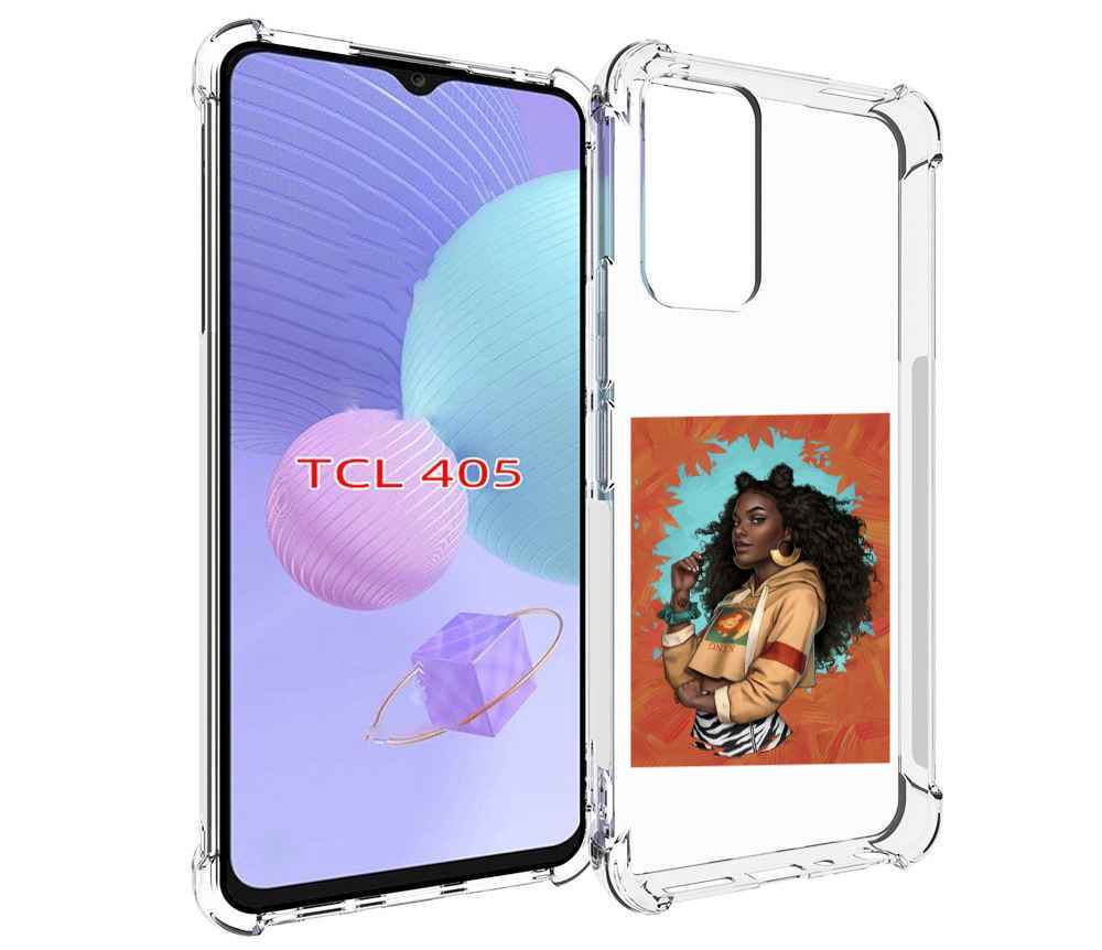 

Чехол MyPads темная-девушка женский для TCL 405, Tocco