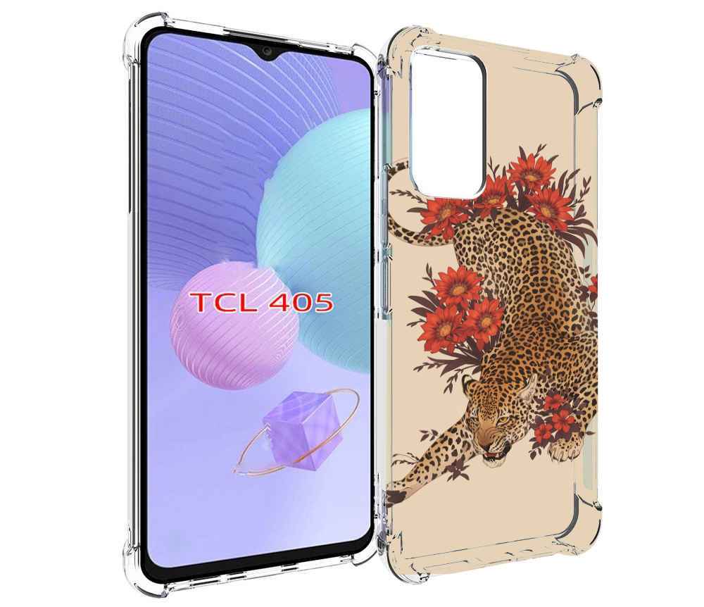 

Чехол MyPads тигр-из-цветов для TCL 405, Tocco