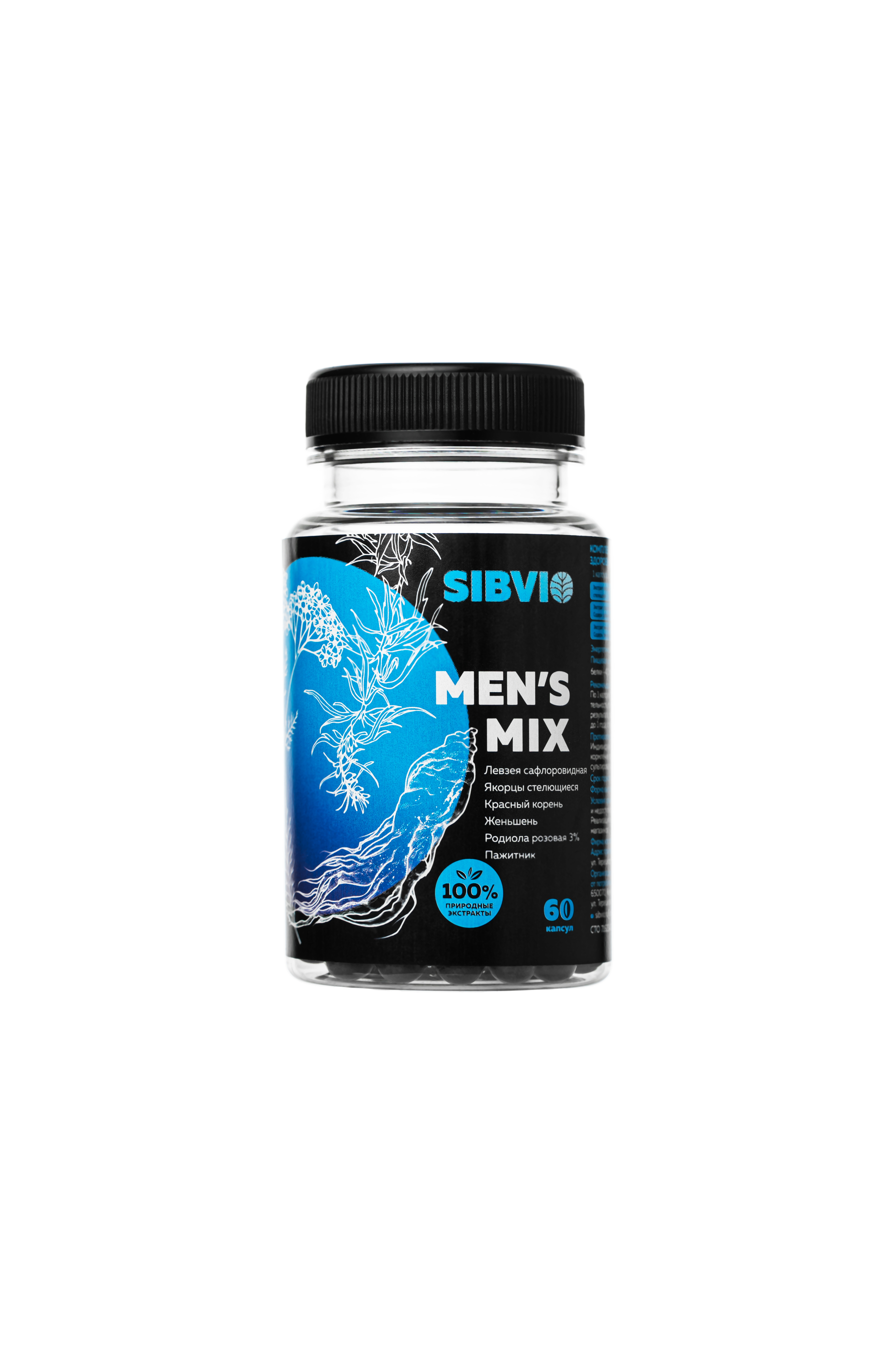 Менс Микс, Пищевая добавка SibVio для потенции и тестостерона 60 капсул  - купить