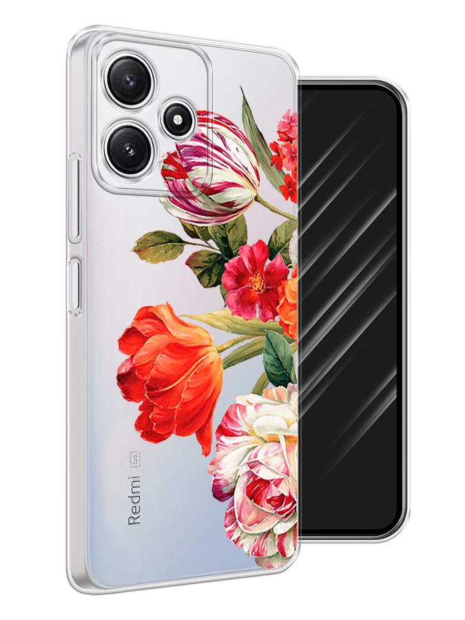 

Чехол Awog на Xiaomi Redmi 12 5G "Весенний букет", Красный;розовый;зеленый, 319550-1