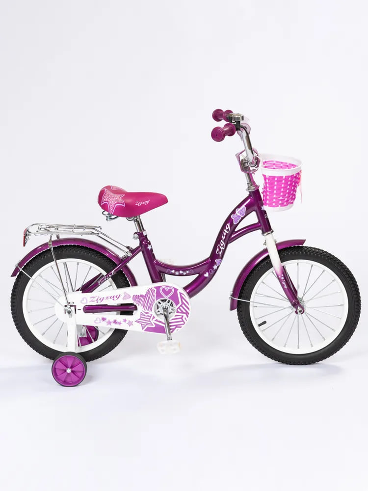 Велосипед детский двухколесный ZIGZAG GIRL, фиолетовый велосипед 12 hogger jam фиолетовый 041879 001