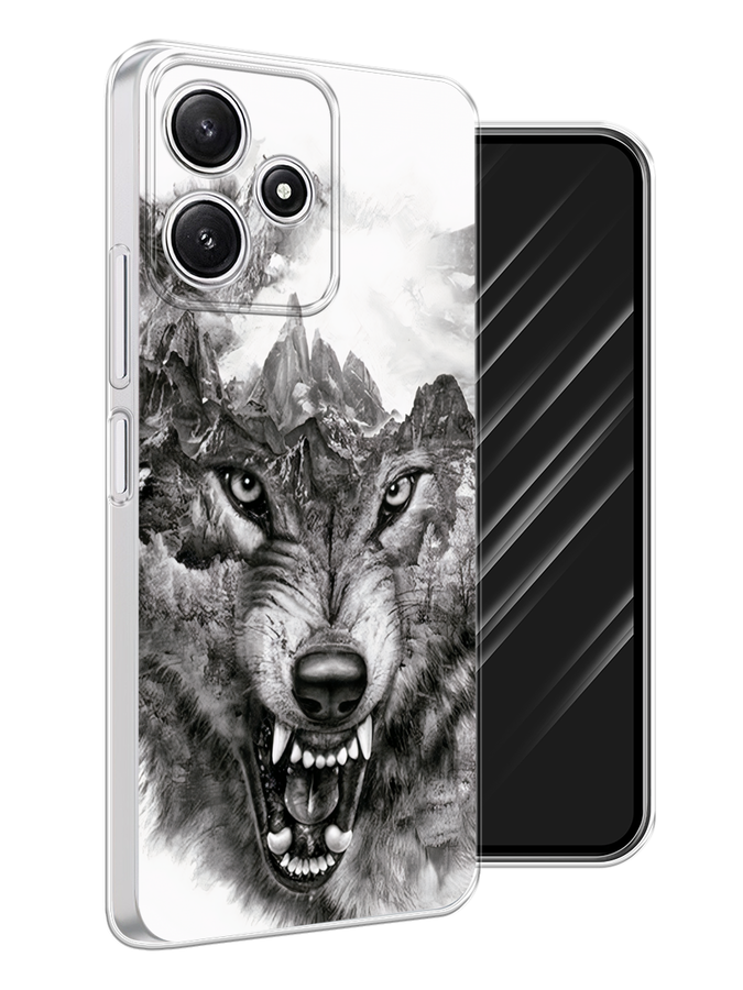

Чехол Awog на Xiaomi Redmi 12 5G "Волк в горах", Серый;белый;бежевый, 319650-1