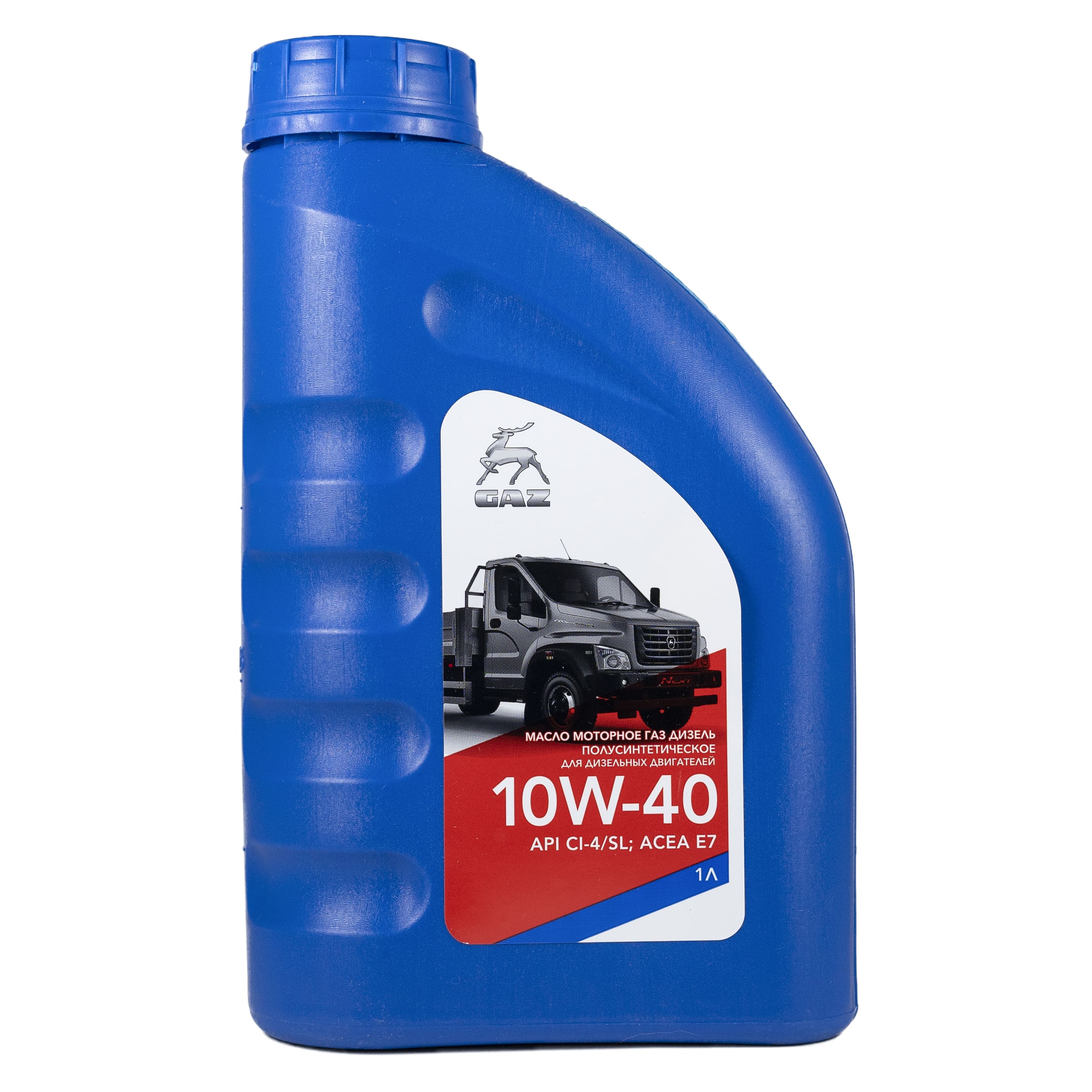 Моторное масло GAZ полусинтетическое ДИЗЕЛЬ 10W40 CI 4/SL E7 1л