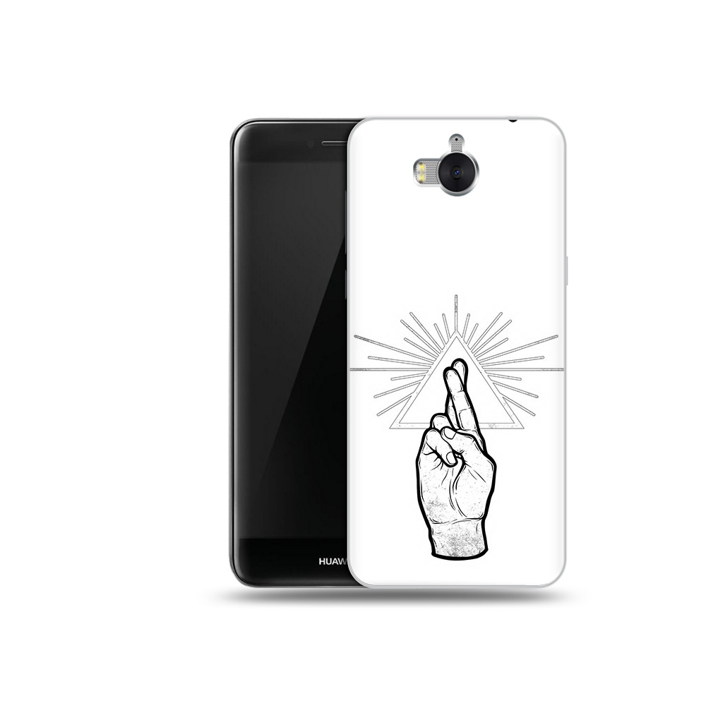 

Чехол MyPads Tocco для Huawei Y5 черно белая рука (PT91582.58.681), Прозрачный, Tocco