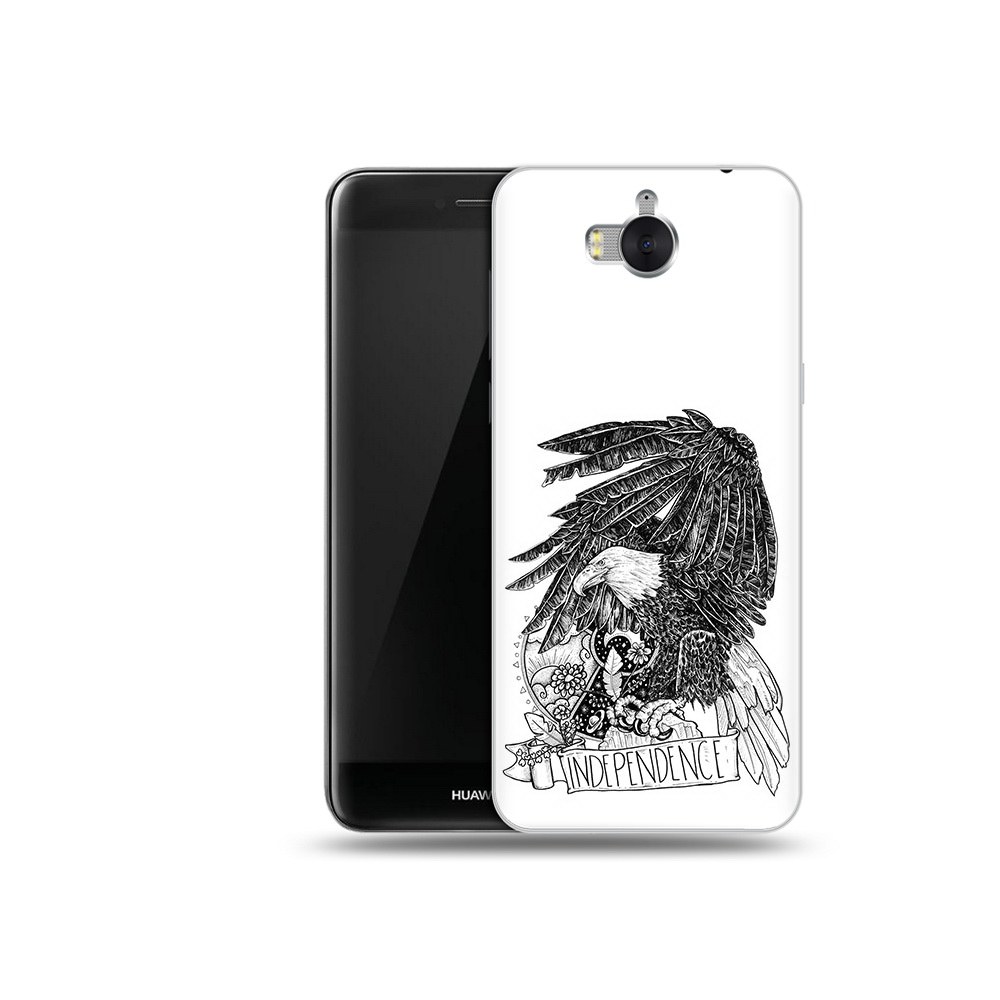

Чехол MyPads Tocco для Huawei Y5 черно белый сокол (PT91582.58.688), Прозрачный, Tocco