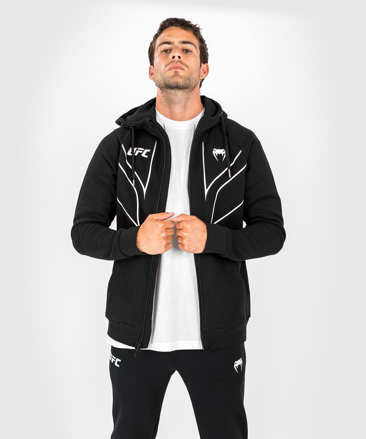 Толстовка мужская Venum UFC Venum Fight Night 2.0 Replica Men's Full Zip Hoodie черная S