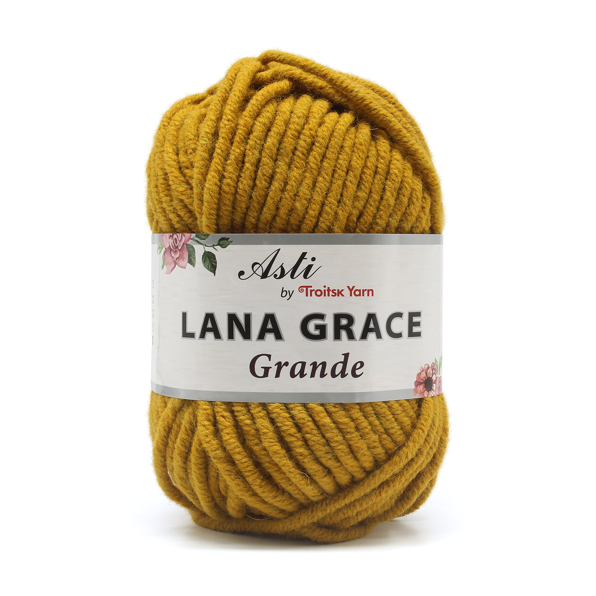 

Пряжа из Троицка 'Lana Grace Grande' 100г, 65м (1268 горчица), 5 мотков