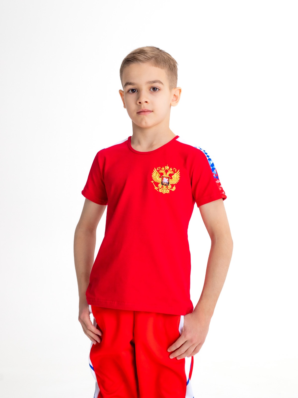 

Футболка детская Sport&K прямая, красный, 152, прямая