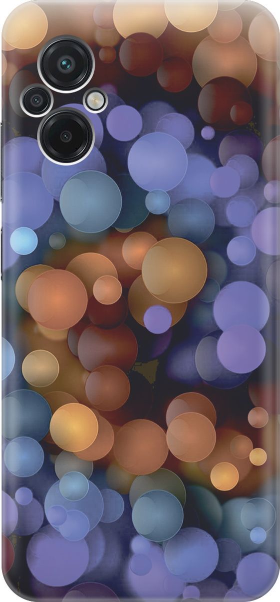 

Силиконовый чехол на Xiaomi Poco M5 "Сиренево-оранжевые шарики", Фиолетовый;оранжевый, 15132