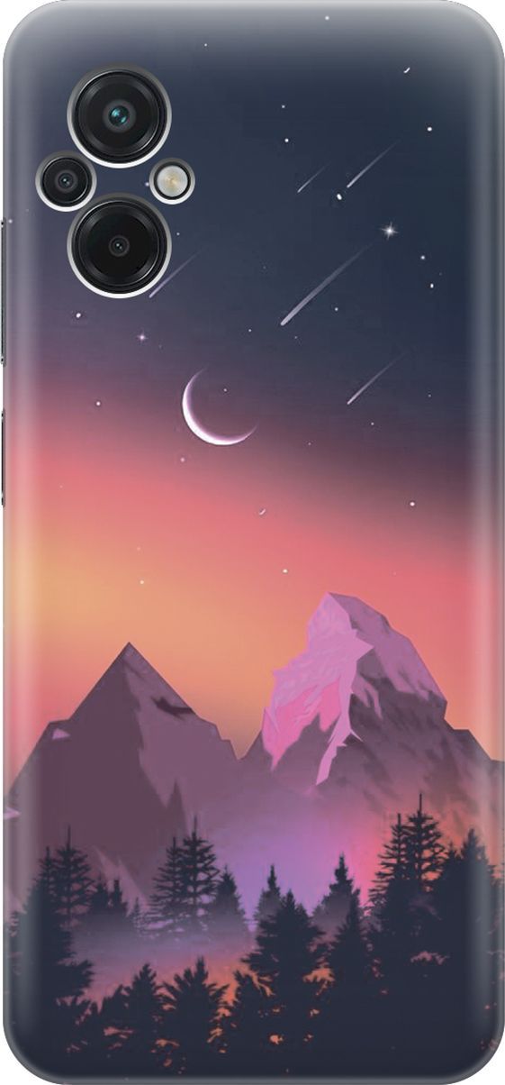 

Силиконовый чехол на Xiaomi Poco M5 "Горы и звездопад", Оранжевый;черный, 15136