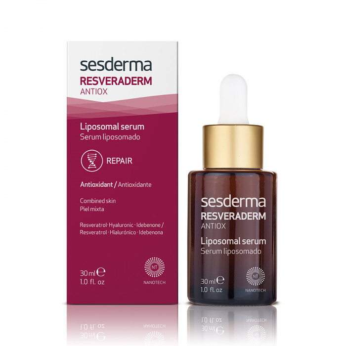 фото Сыворотка липосомальная антиоксидантная resveraderm antiox, 30 мл sesderma