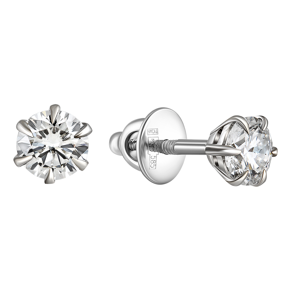 

Серьги-пусеты из белого золота с бриллиантом выращенным IQ Diamonds 501-E5W-RD57FGVSSI-VK, 501-E5W-RD57FGVSSI-VK