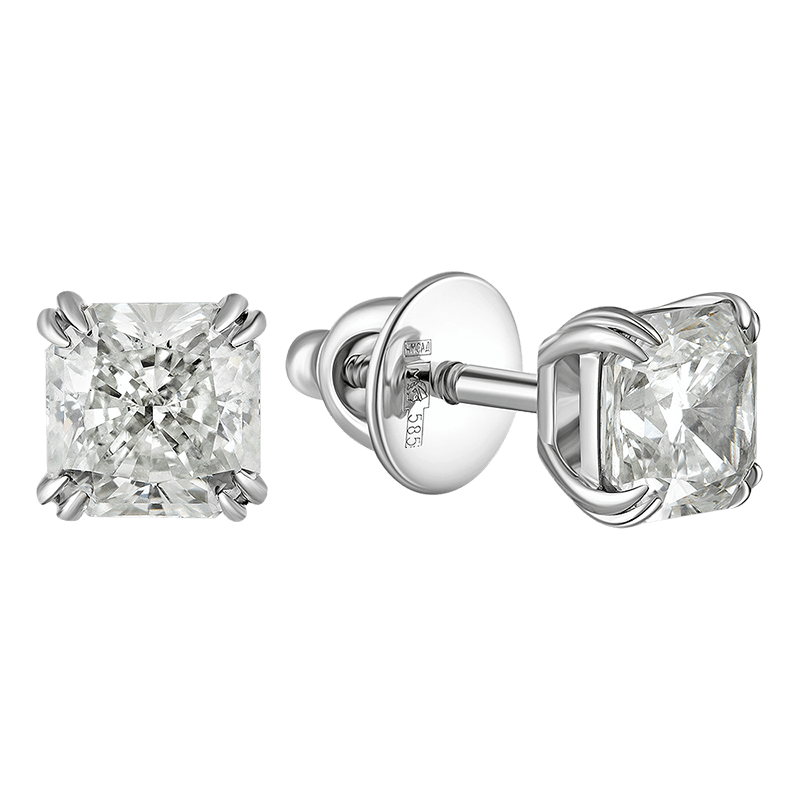 

Серьги-пусеты из золота с бриллиантом выращенным IQ Diamonds 507-E5W-RA186JVS1SI1-VK, 507-E5W-RA186JVS1SI1-VK