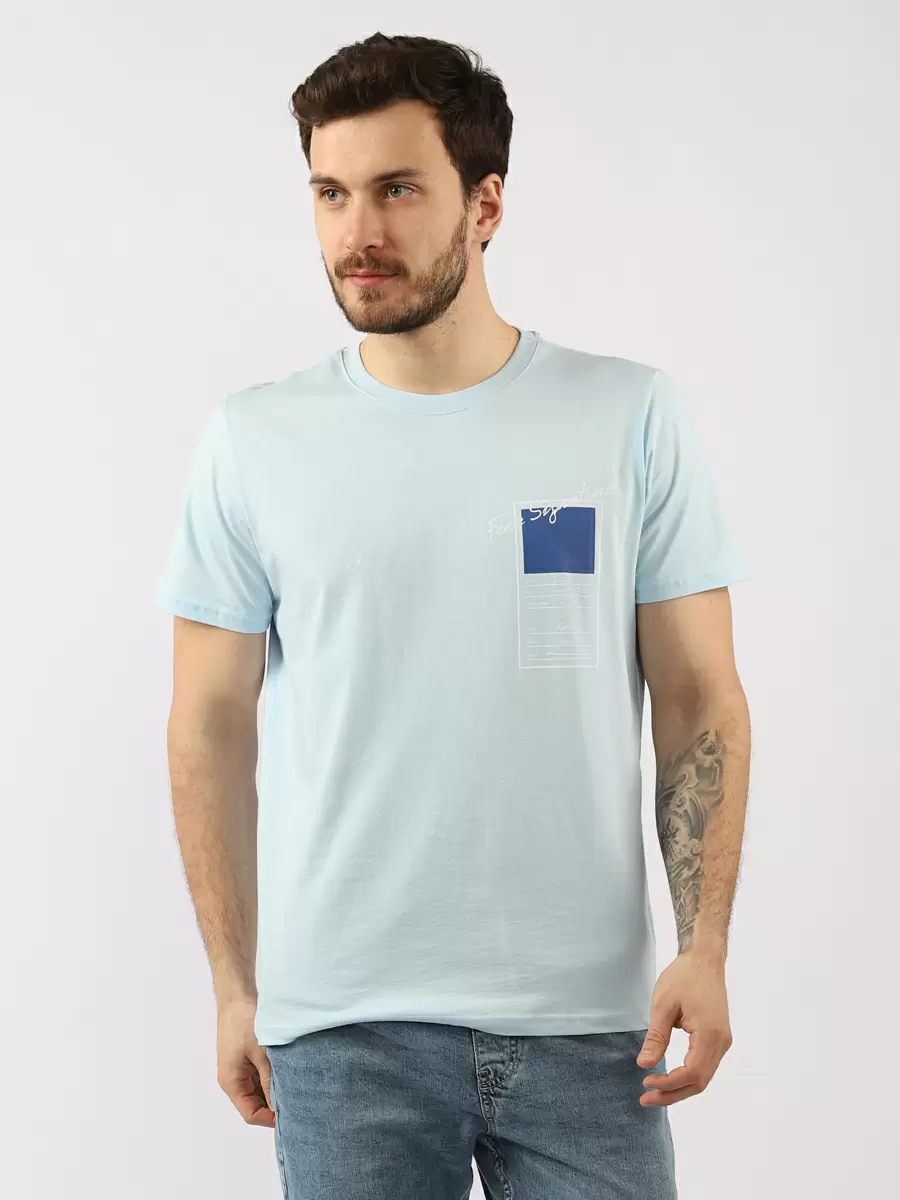 

Футболка мужская A passion play SQ71726 голубая M, Голубой, SQ71726