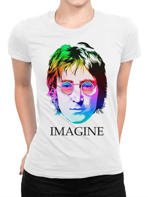 

Футболка женская Design Heroes Джон Леннон - Imagine белая XS, Джон Леннон - Imagine