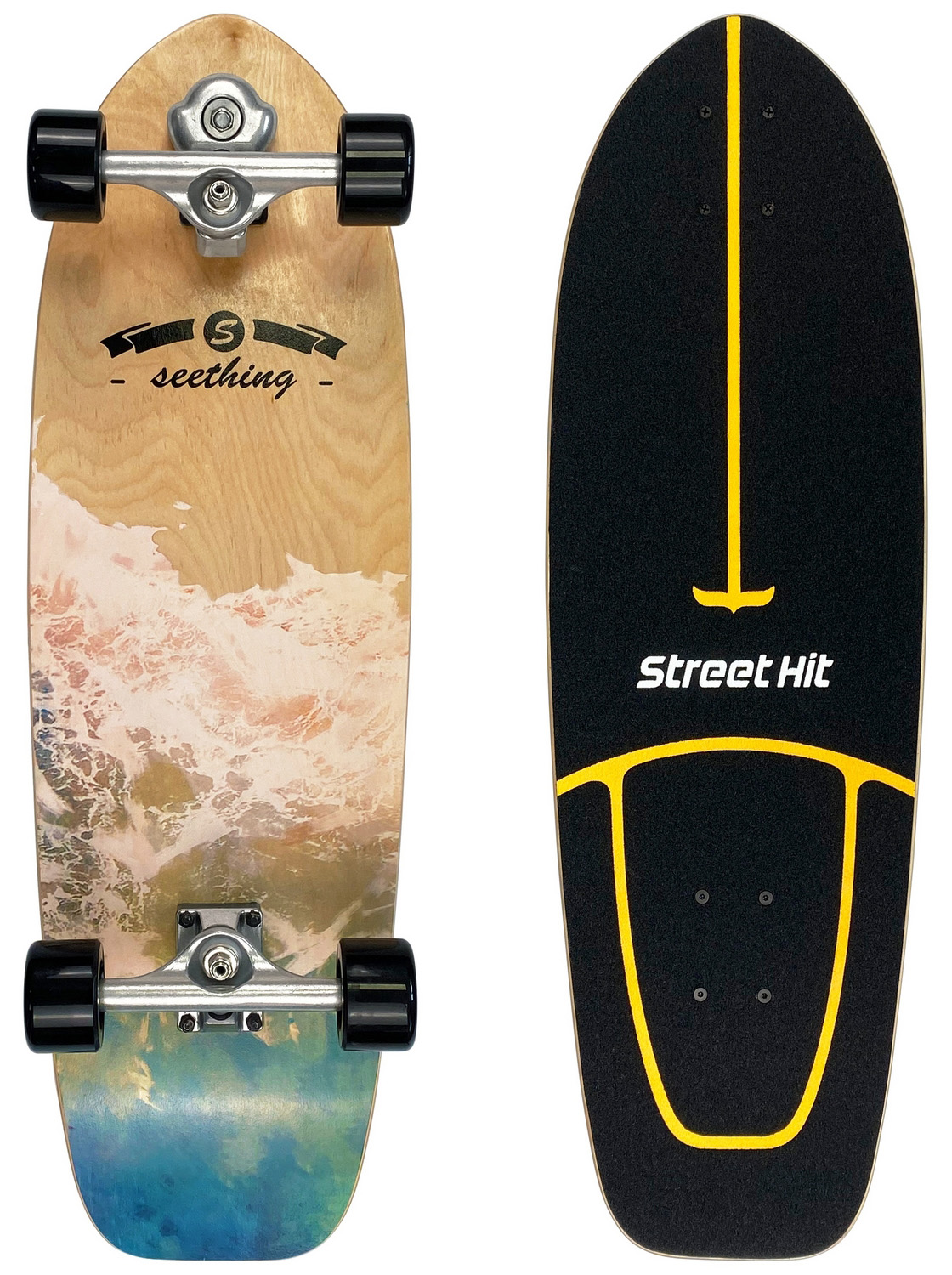 Скейтборд деревянный Street Hit SurfSkate Сёрфскейт SEETHING-1 8690₽