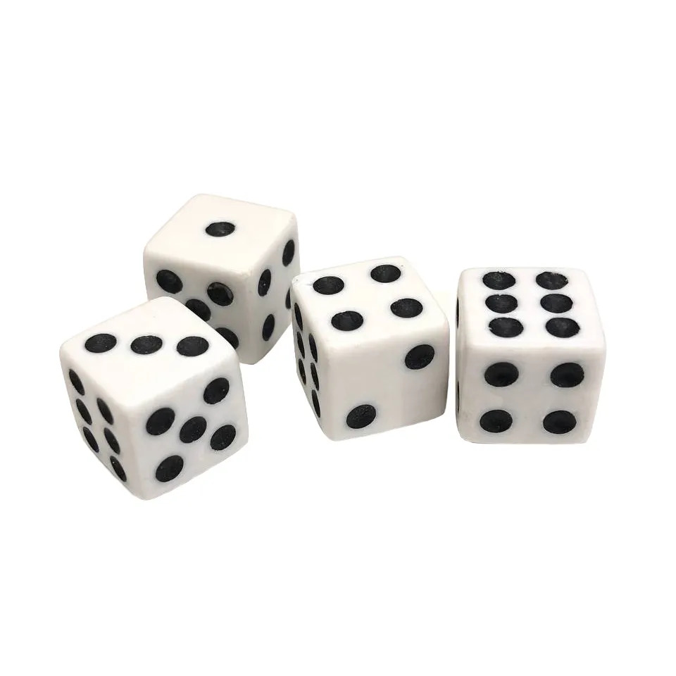 

Кости игральные WellyWell 1,5см 4шт, CubesGame_WhiteBlack