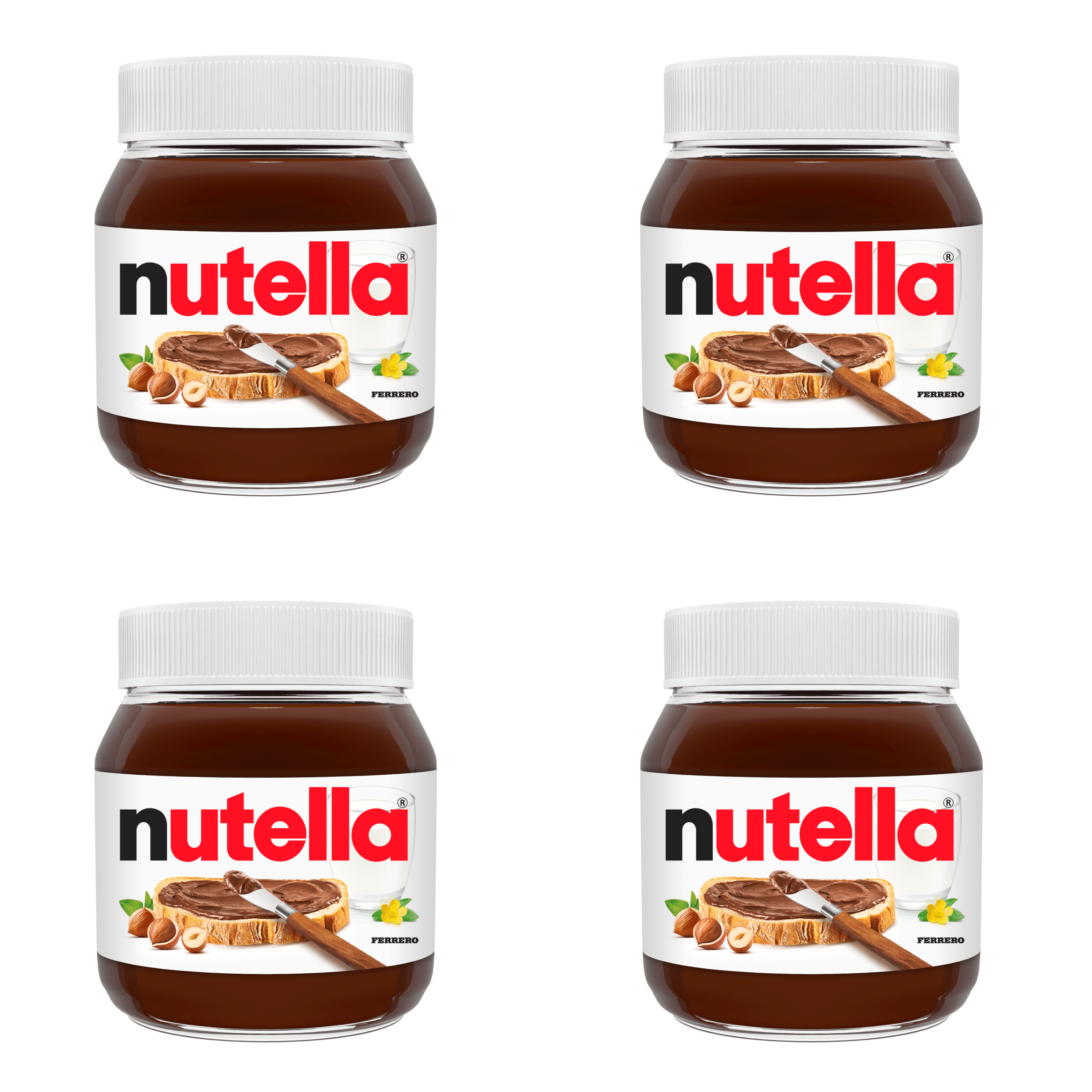 Шоколадная паста Nutella, фундук и какао, 4 шт по 350 г