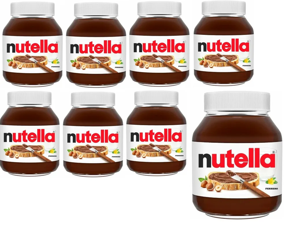 Шоколадная паста Nutella, фундук и какао, 8 шт по 180 г