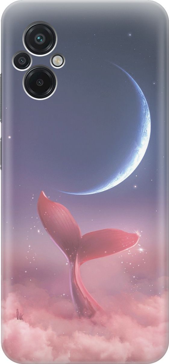 

Силиконовый чехол на Xiaomi Poco M5 "Небесный кит", Розовый;синий, 15134