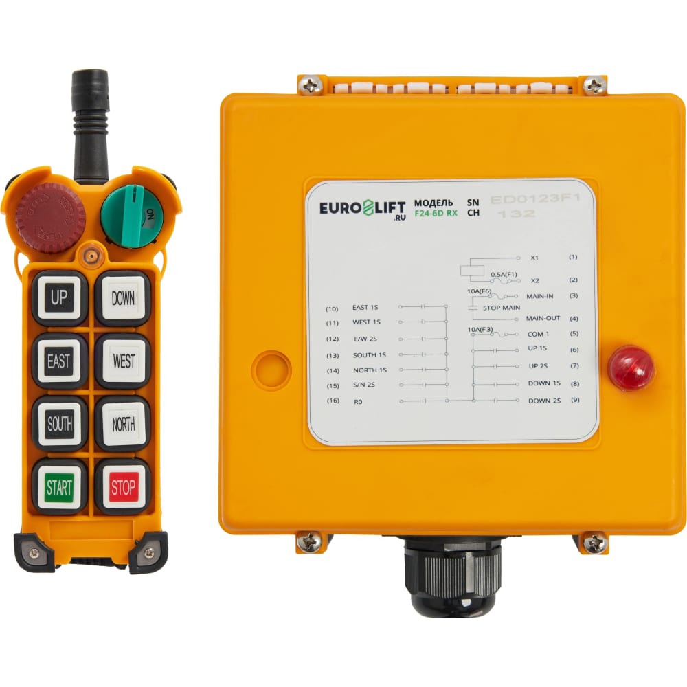 EURO-LIFT Радиоуправление F24-6D, комплект (Пульт 6 кнопок, 2 скорости + Приемник) 00-0000 радиоуправление euro lift