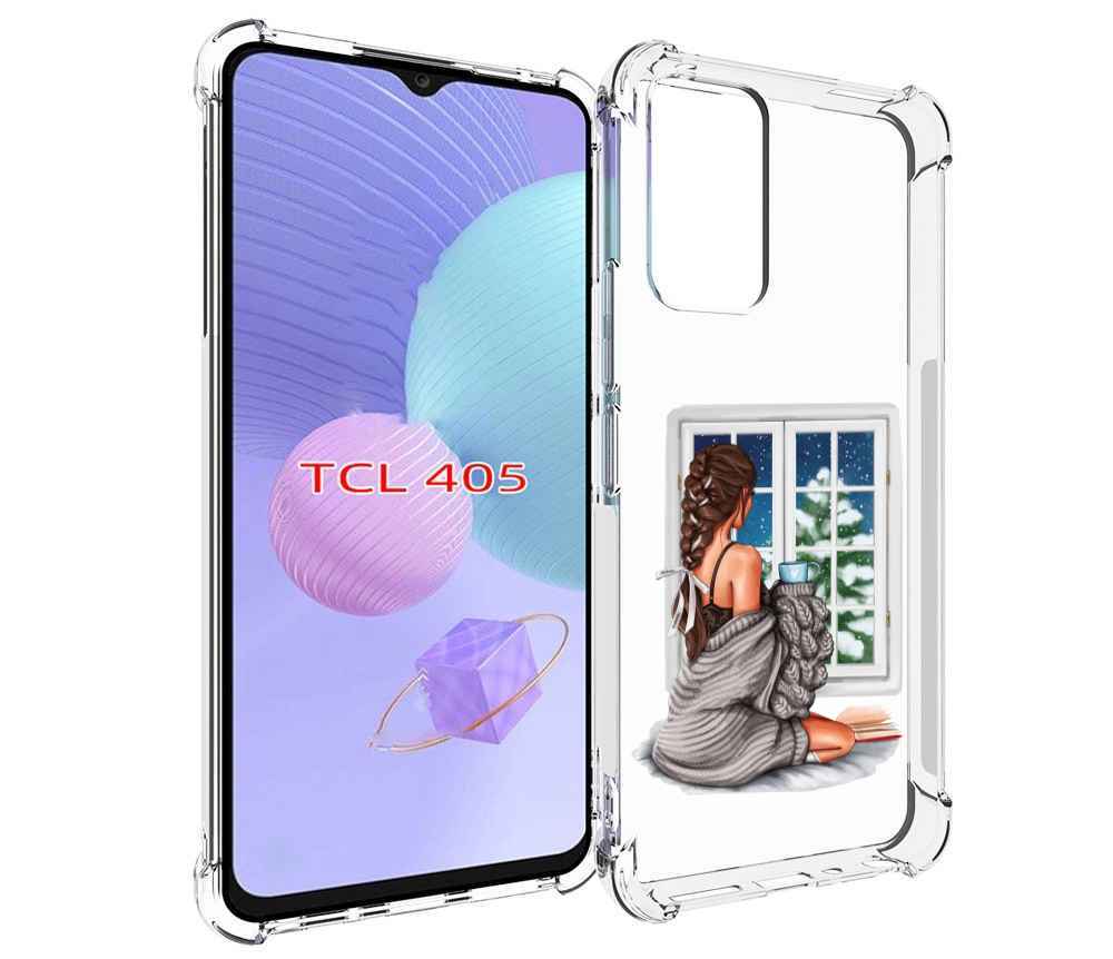 

Чехол MyPads уютное-зимнее-окно женский для TCL 405, Tocco