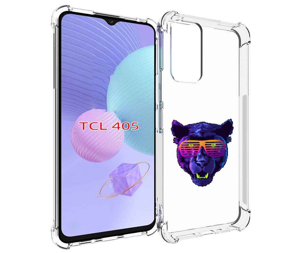 

Чехол MyPads фиолетовая пума в очках для TCL 405, Tocco