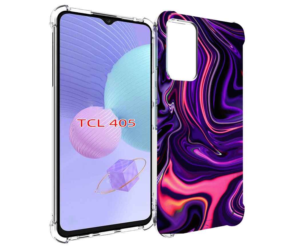 

Чехол MyPads фиолетовые краски для TCL 405, Tocco