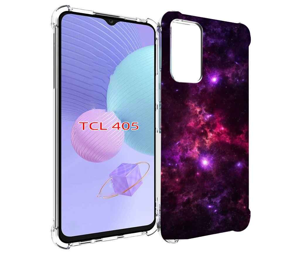 

Чехол MyPads фиолетовый-космос-с-облаками для TCL 405, Tocco