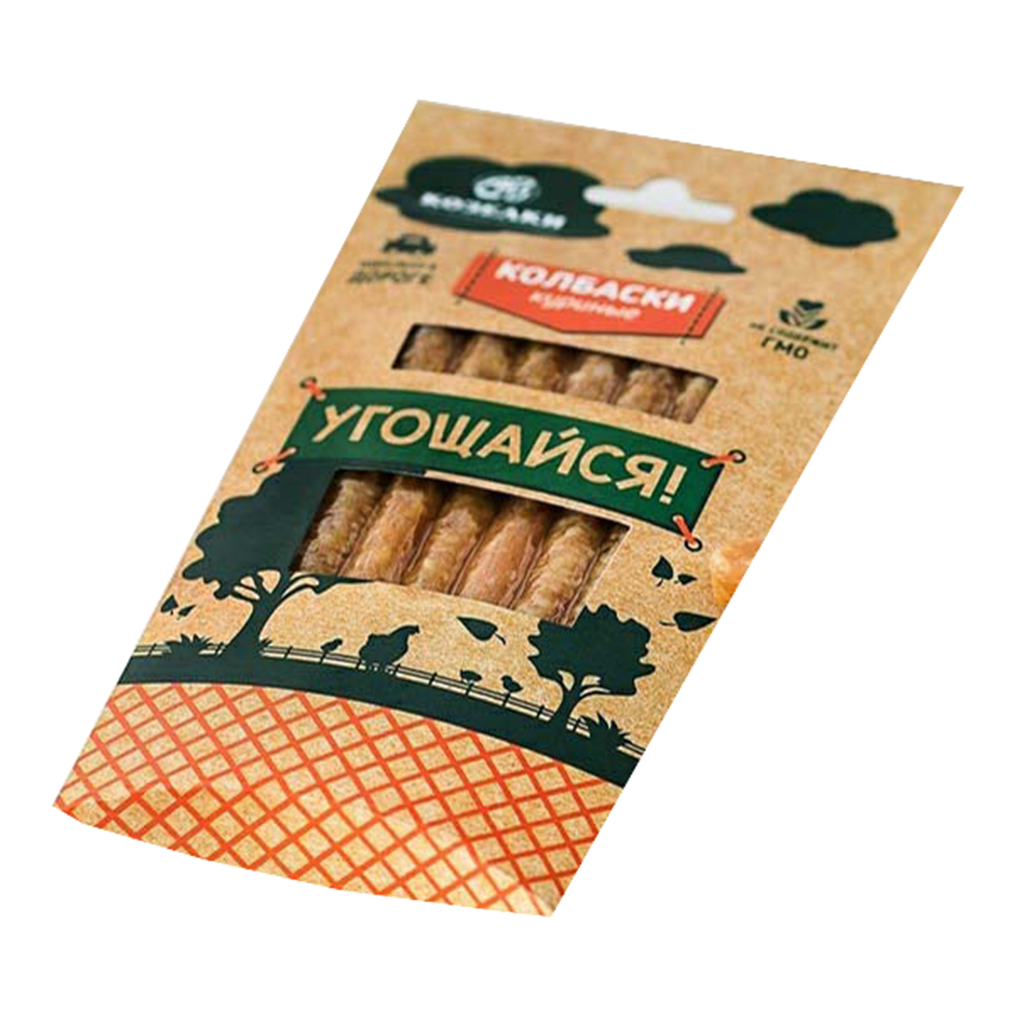

Колбаски Козелки Угощайся! Куриные сырокопченые 85 г