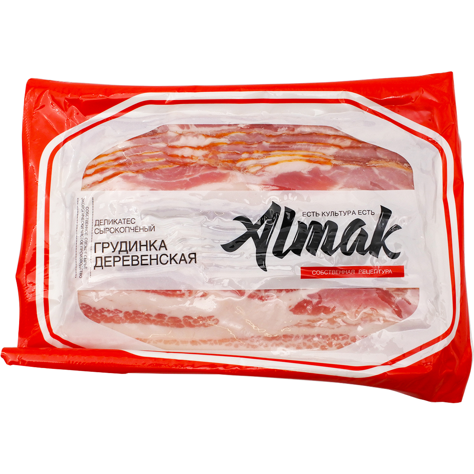 

Грудинка Альмак Деревенская сырокопченая 500 г