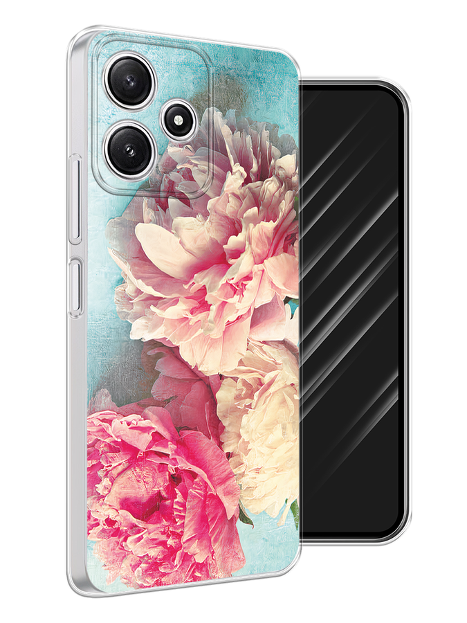 

Чехол Awog на Xiaomi Redmi 12 5G "Пионы new", Бирюзовый, 319650-1