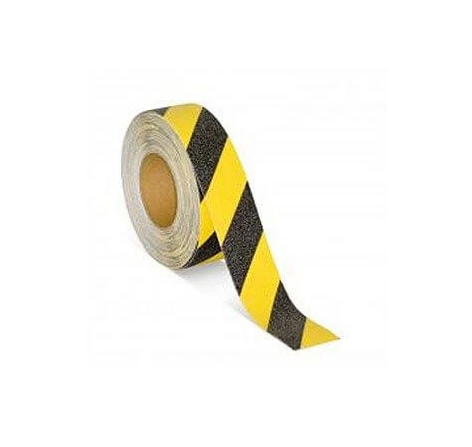 Универсальная противоскользящая лента Vell, желто-черная (100 мм х 18,3 м) овальный профиль для маркировки проводов vell