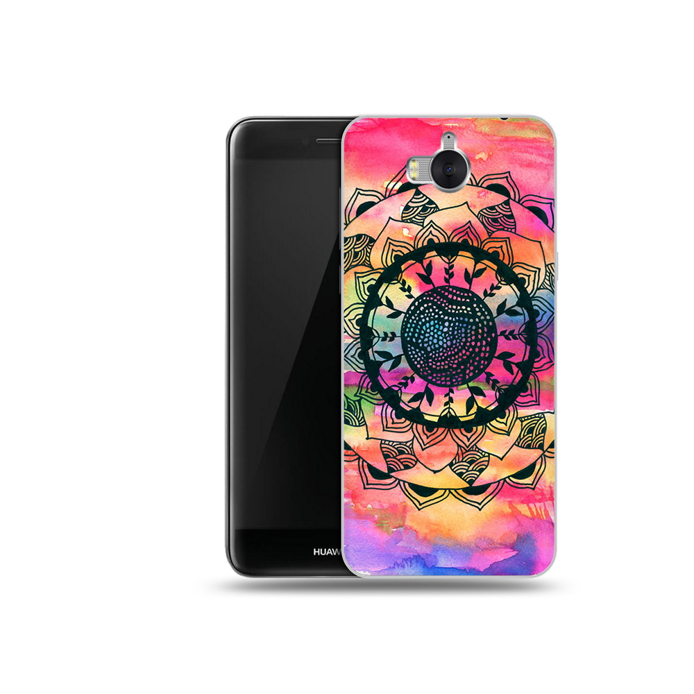 

Чехол MyPads Tocco для Huawei Y5 яркая абстракция круглый цветок (PT91582.58.704), Прозрачный, Tocco