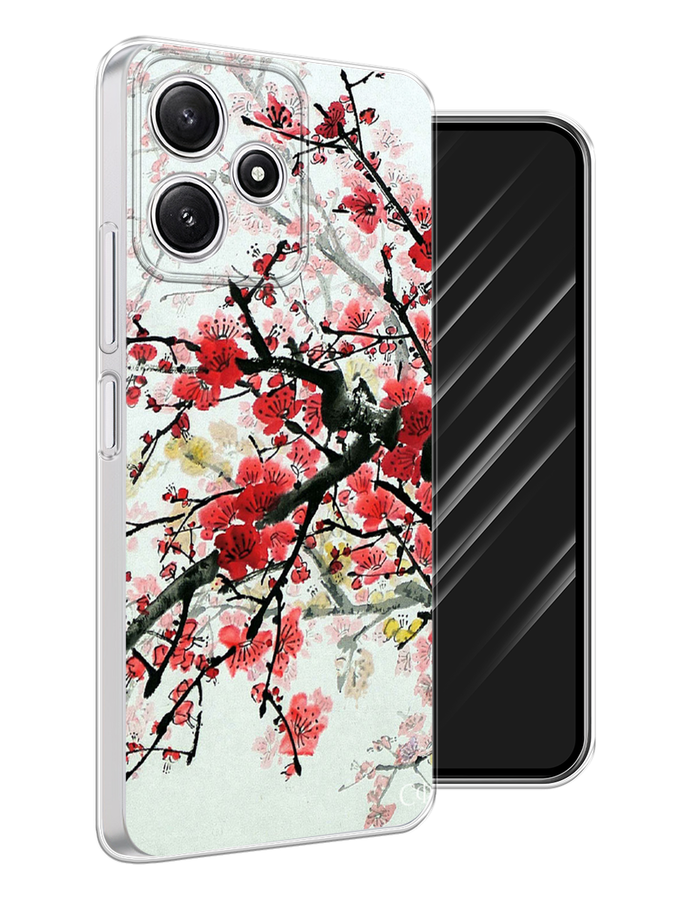 

Чехол Awog на Xiaomi Redmi 12 5G "Сакура", Розовый;черный, 319650-1