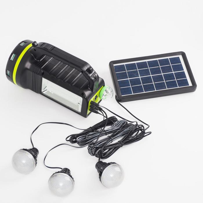 фото Фонарь кемпинговый, с лампочками,10 вт, 9000 мач, солнечная батарея, usb nobrand