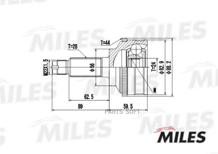 

Шрус Наружный (Авs) MILES ga20238