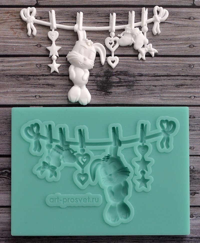 

Молд Арт-студия ПроСвет Подвеска с зайкой 2 ARTMD0255, Зеленый