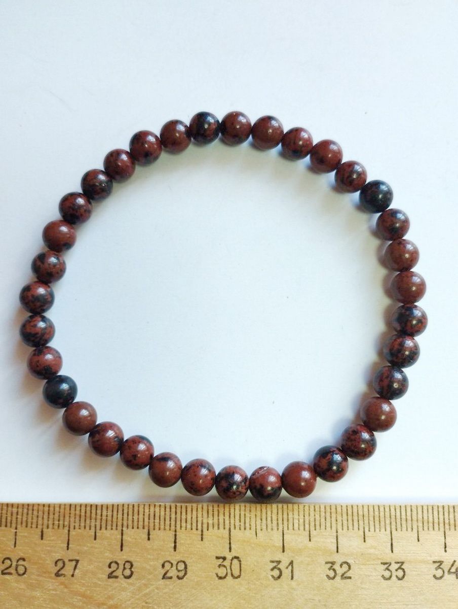 

Браслет из резины р. 16 Красота камня Обсидиан, обсидиан, Обсидиан