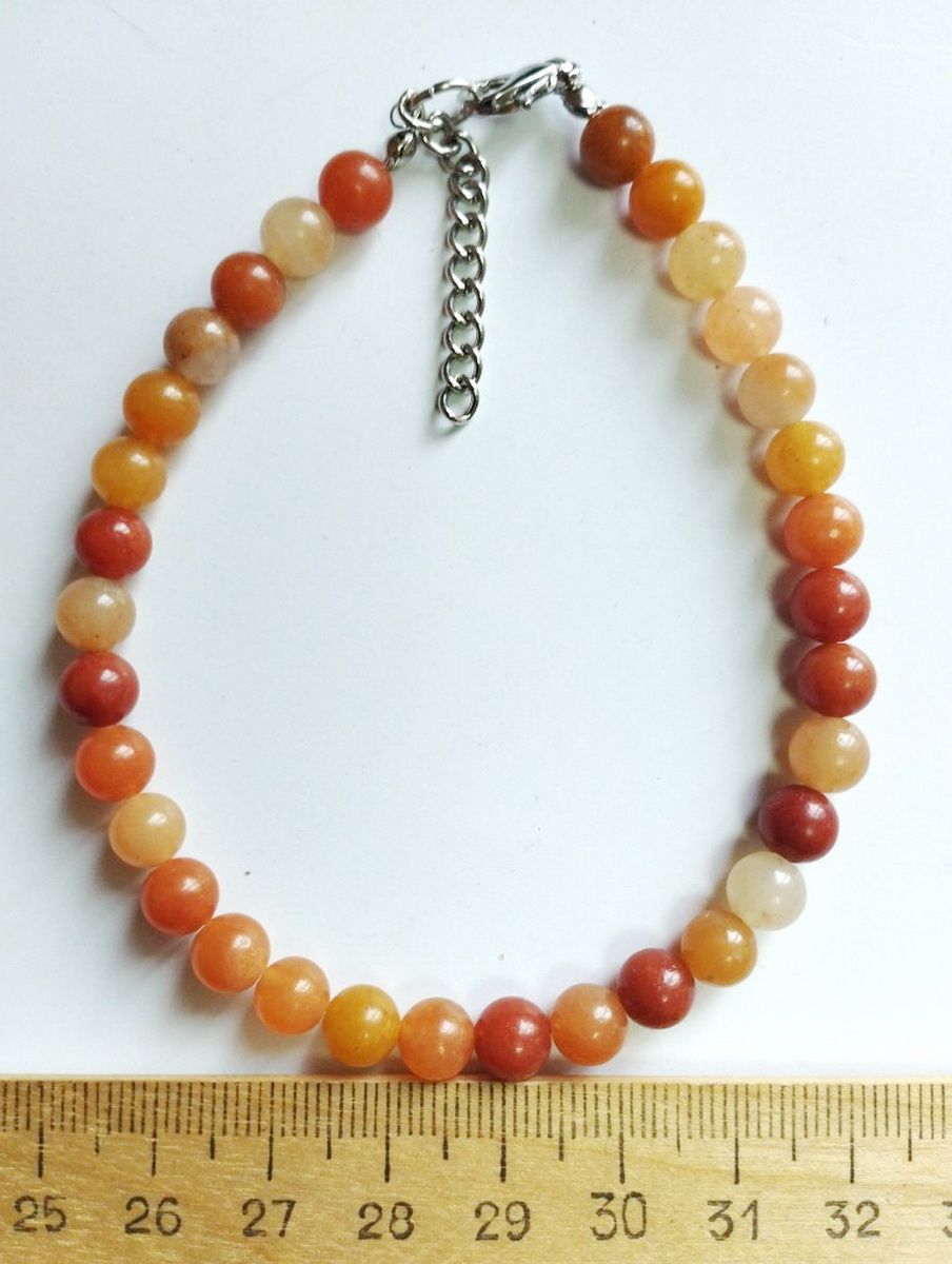 

Браслет из стали р. 17 Красота камня Авантюрин, авантюрин, Авантюрин