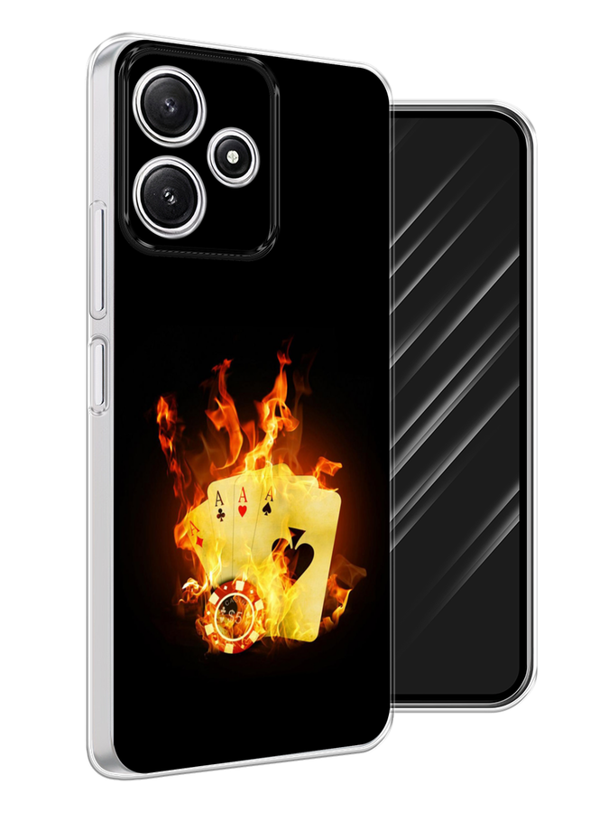 

Чехол Awog на Xiaomi Redmi 12 5G "Горящие карты", Черный;оранжевый, 319650-1