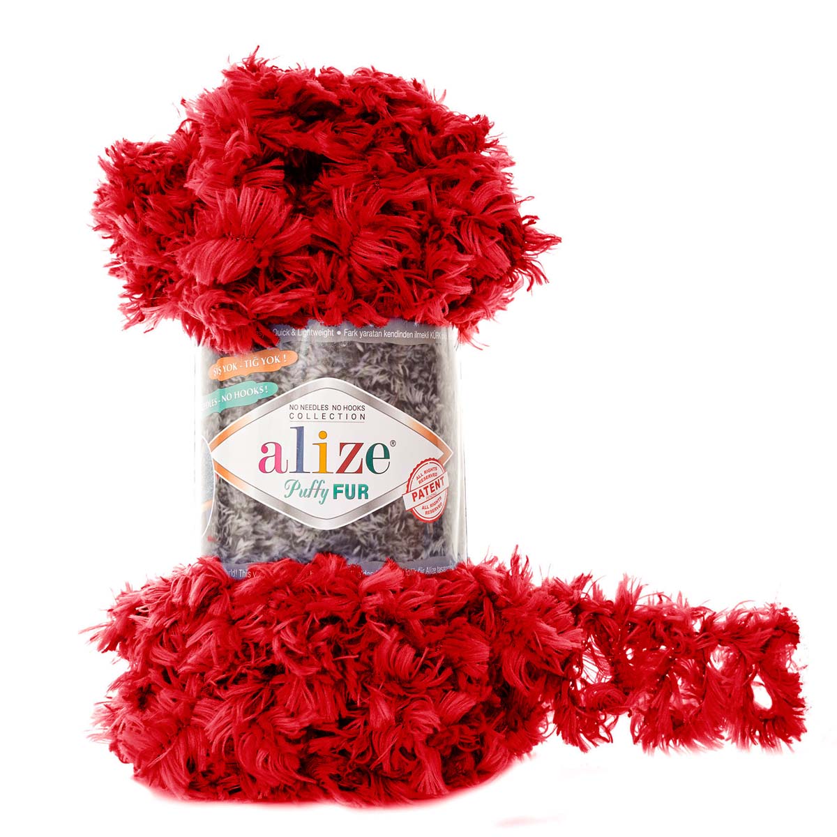 

Пряжа ALIZE Puffy Fur 100г, 6м (100% полиэстер) (6109), 5 мотков, Puffy Fur