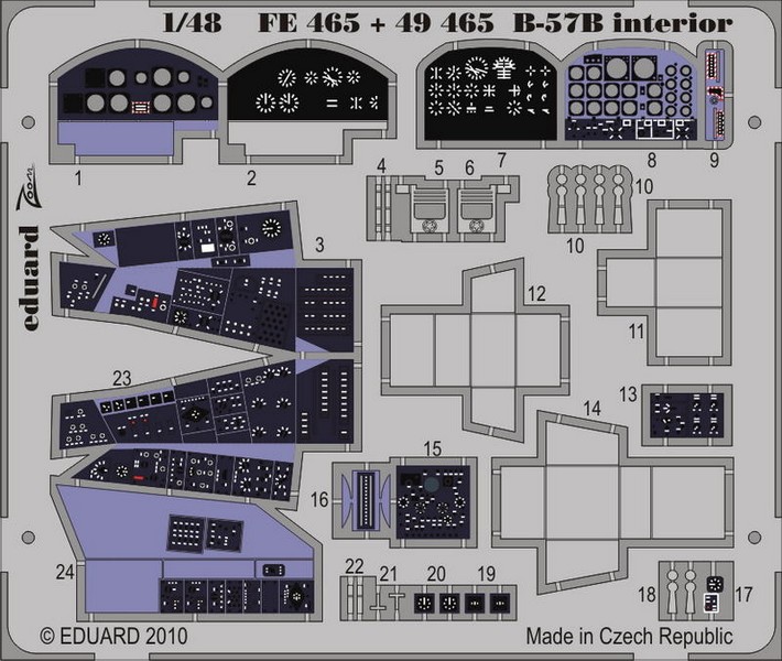 

Eduard 1/48 Цветное фототравление для B-57B interior S. A., FE465