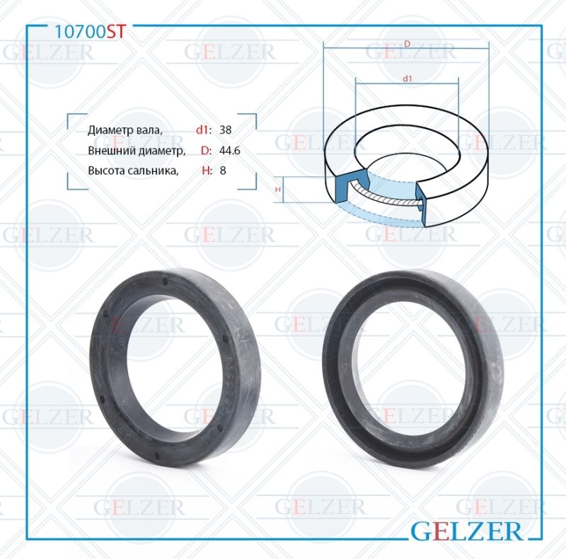 

Сальник рулевой рейки GELZER 32*44.6*8 (0M) 10700ST, 10700ST