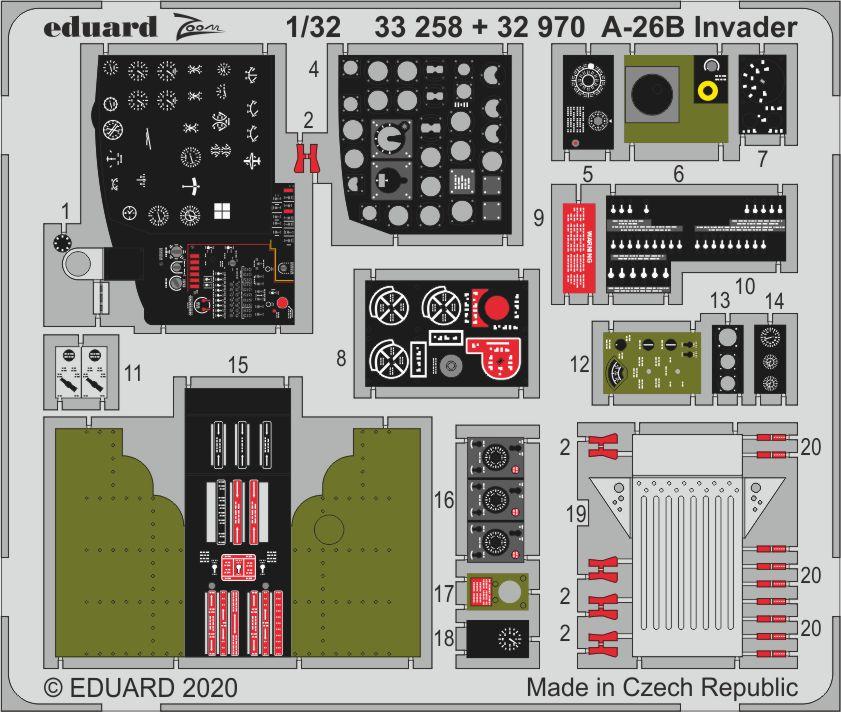 фото Eduard набор фототравления для a-26b invader часть i big33119